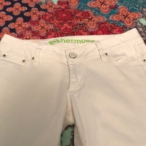 Bullhead super skinny white jeans